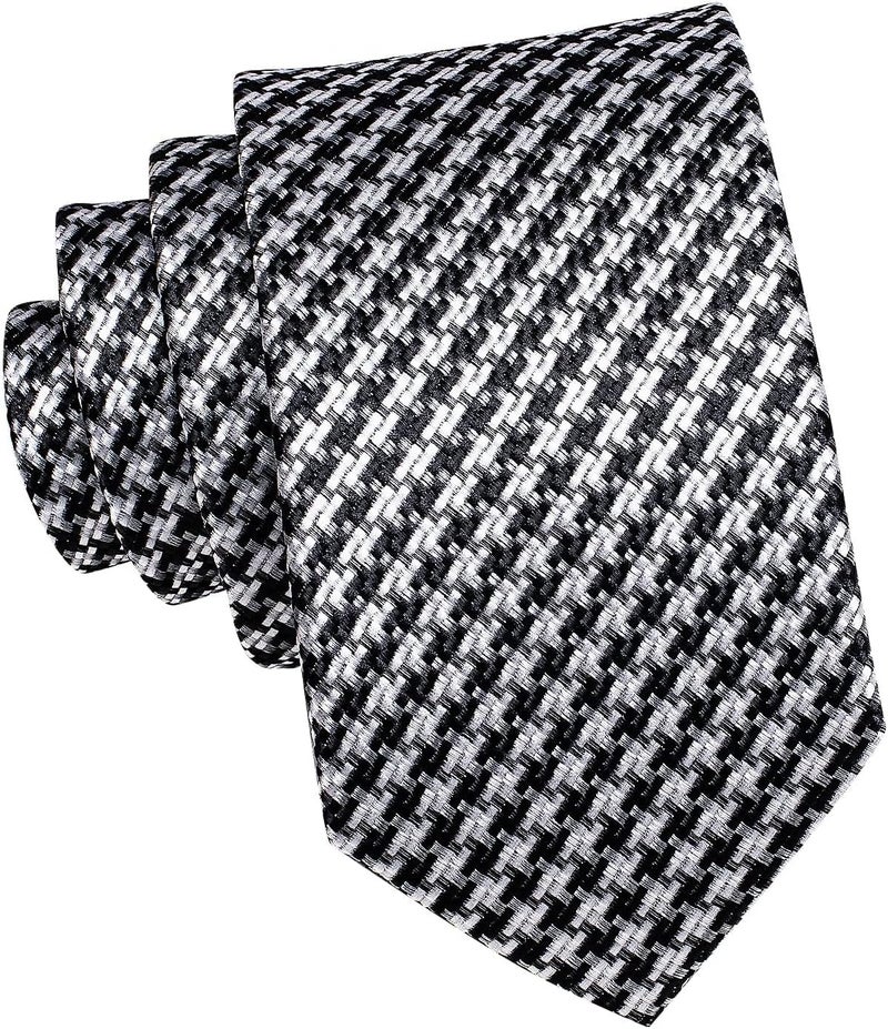 Dubulle Ties for Boys Self Tie Silk Paisely Striped Kids Necktie and Pocket Square Set for Age 8-11 - Image 1